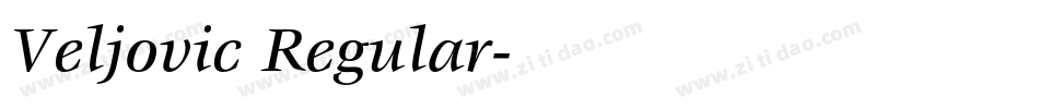 Veljovic Regular字体转换